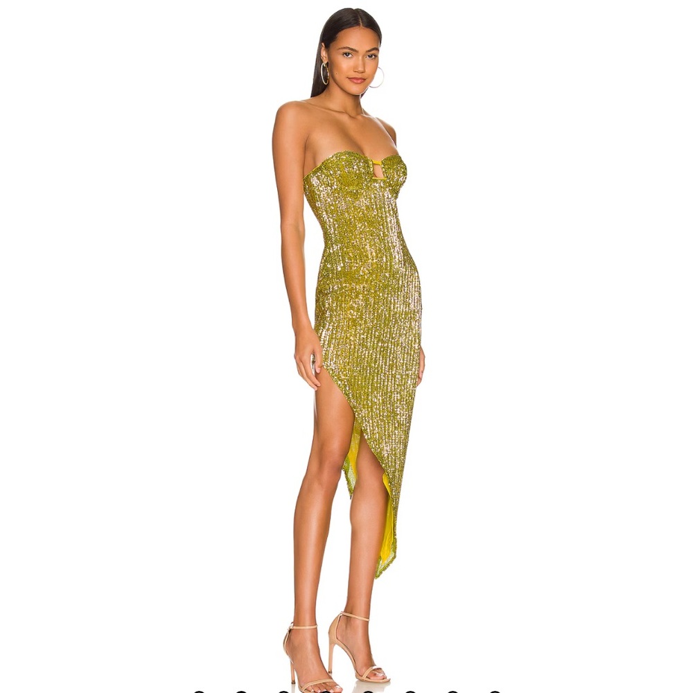 Camila Coelho Mackenzie Midi Dress in Limoncello - Picture 3 of 7